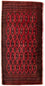 Alfombra Turkaman - 130 x 60 cm - rojo