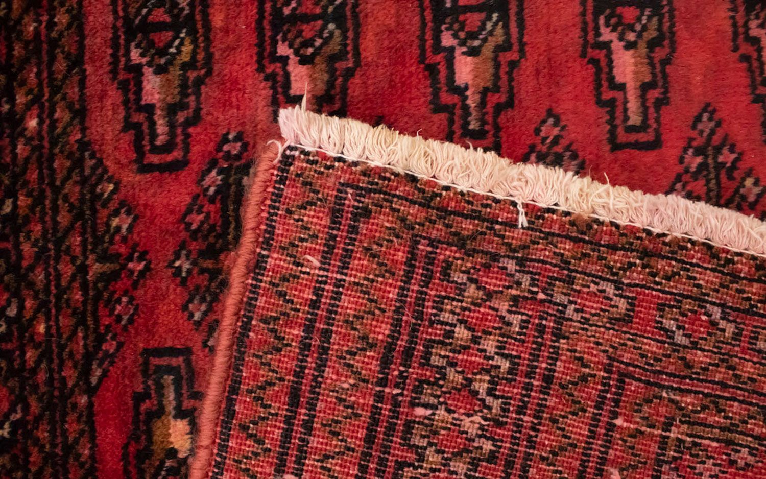 Alfombra Turkaman - 130 x 60 cm - rojo