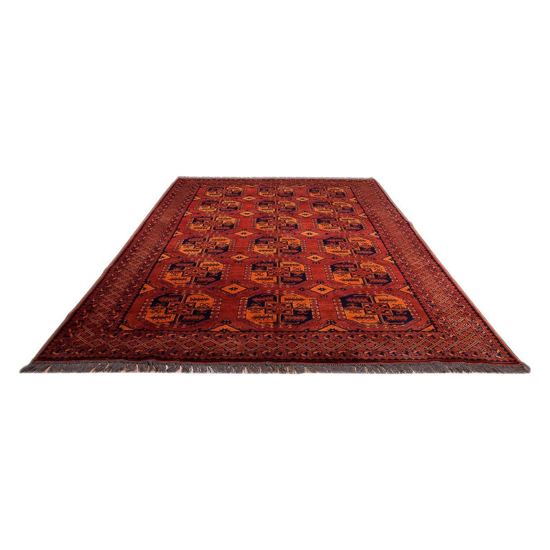 Alfombra afgana - Kunduz - 300 x 199 cm - rojo