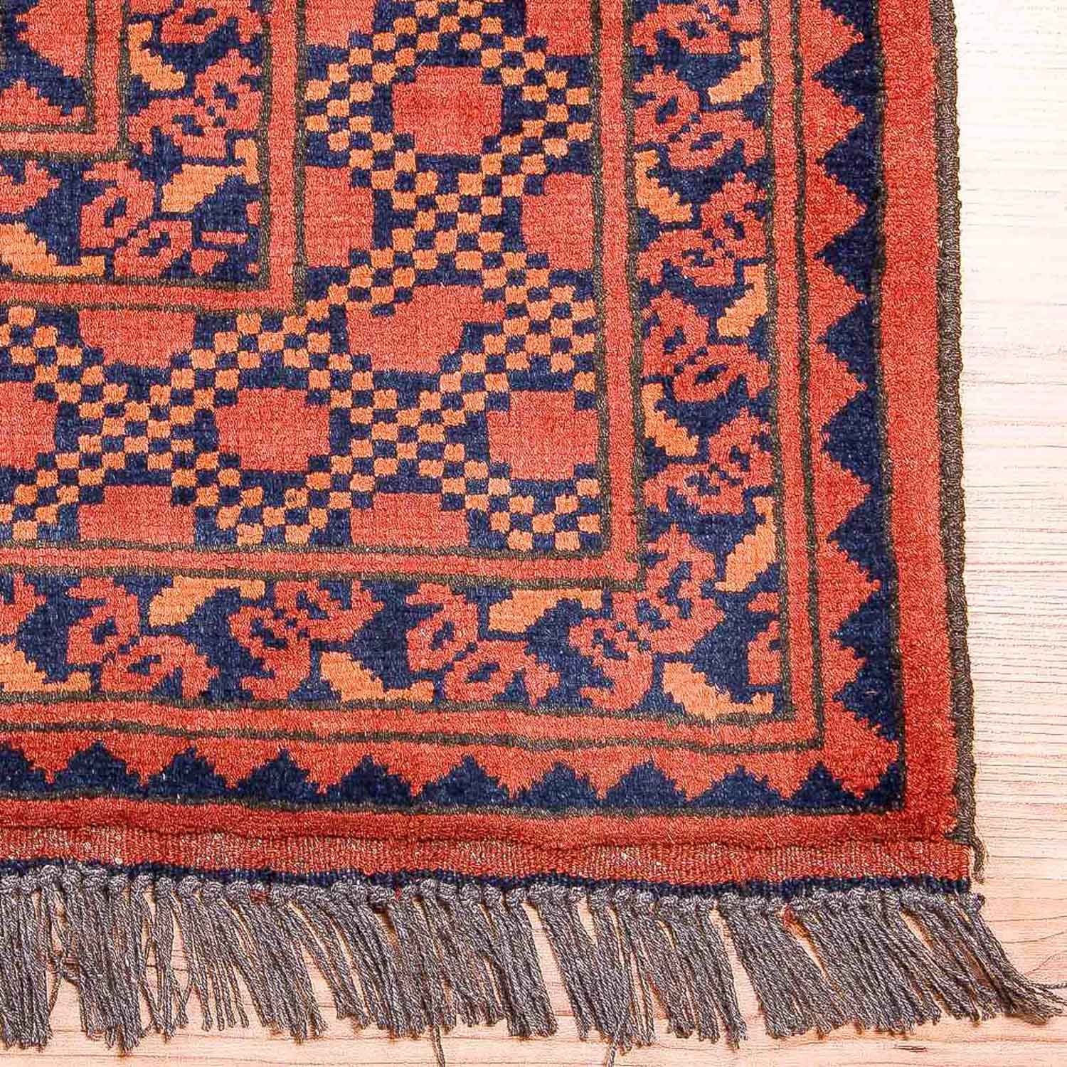 Alfombra afgana - Kunduz - 300 x 199 cm - rojo