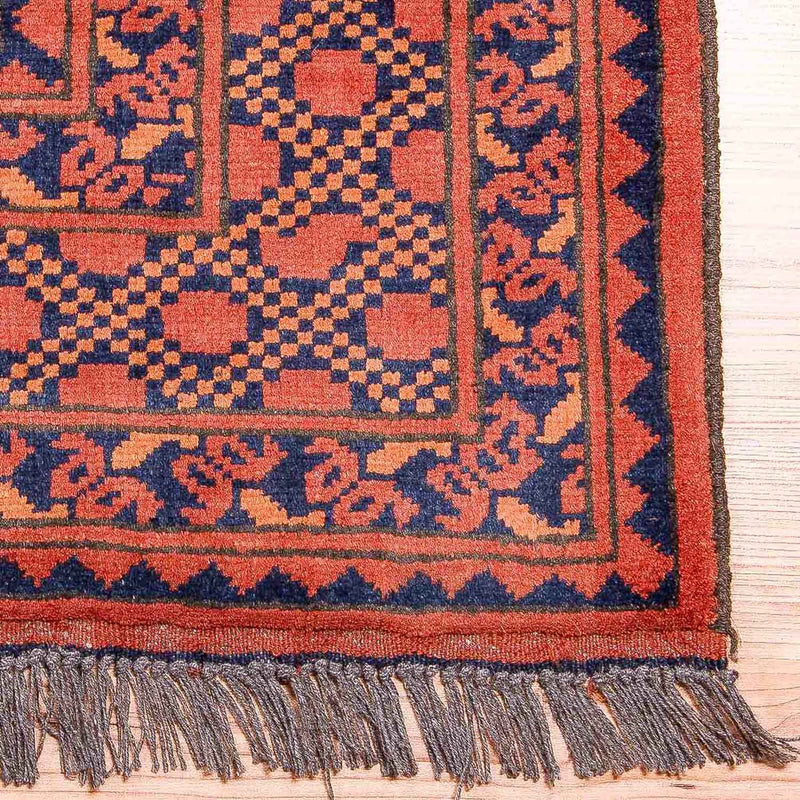 Alfombra afgana - Kunduz - 300 x 199 cm - rojo