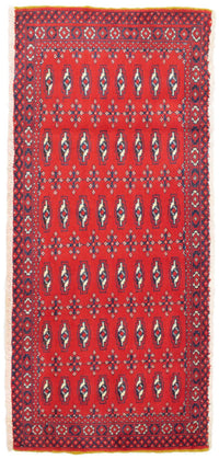 Alfombra Turkaman - 130 x 60 cm - rojo