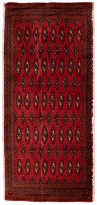 Alfombra Turkaman - 130 x 60 cm - rojo