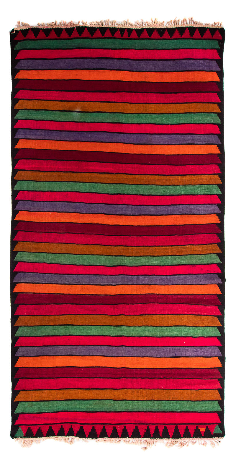 Alfombra de pasillo Alfombra Kelim - Antigua - 350 x 185 cm - multicolor
