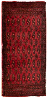 Alfombra Turkaman - 130 x 60 cm - rojo