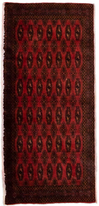 Alfombra Turkaman - 130 x 60 cm - rojo