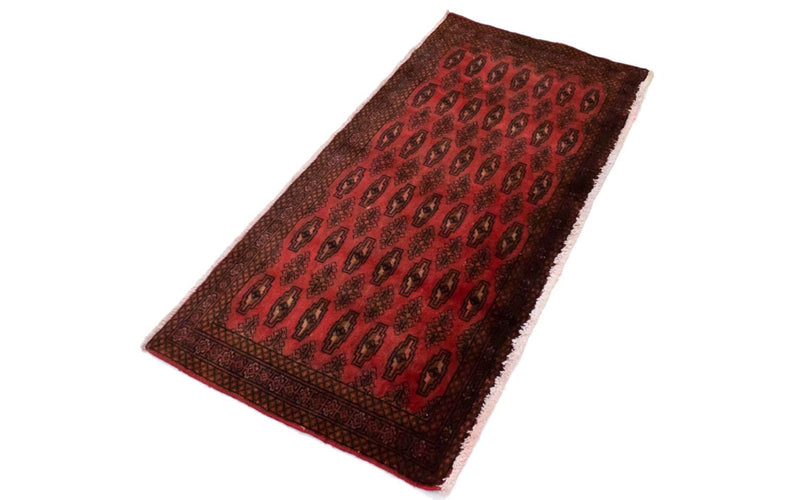 Alfombra Turkaman - 130 x 60 cm - rojo
