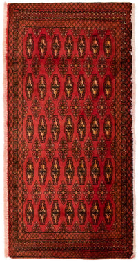 Alfombra Turkaman - 130 x 60 cm - rojo