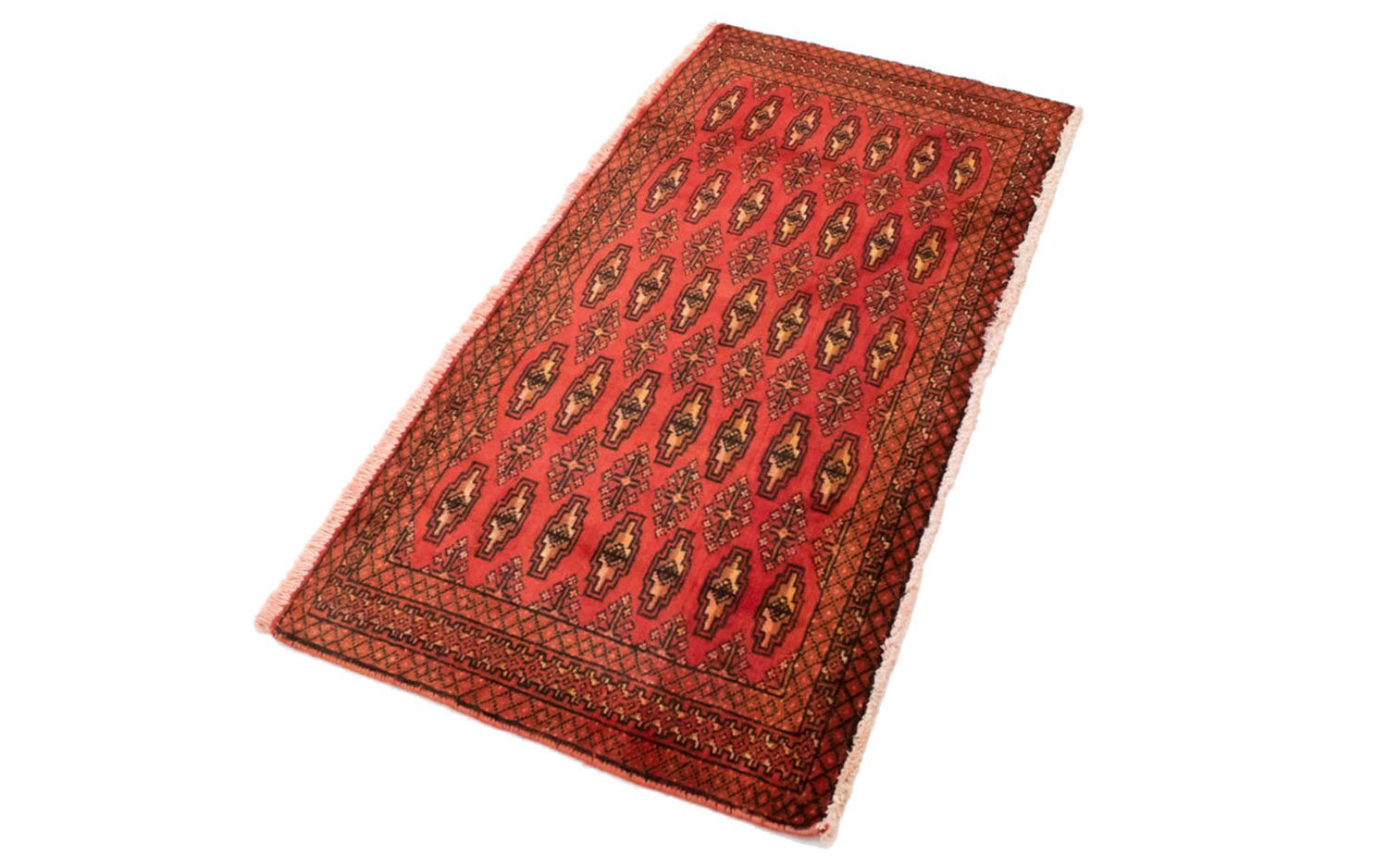 Alfombra Turkaman - 130 x 60 cm - rojo