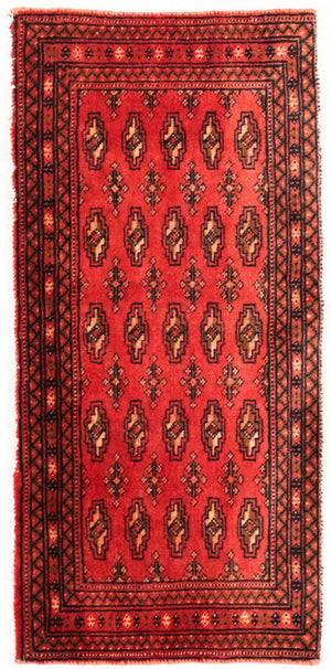 Alfombra de pasillo Alfombra Turkaman - 100 x 50 cm - rojo