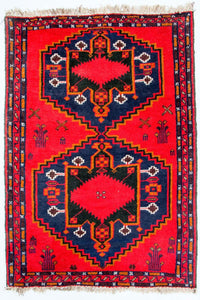Alfombra Belutsch - 141 x 92 cm - rojo