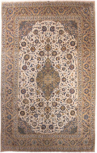 Alfombra persa - Keshan - 415 x 295 cm - beige