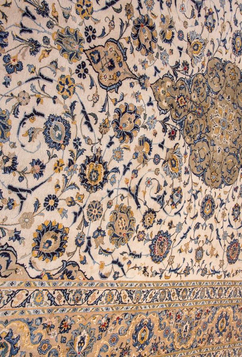 Alfombra persa - Keshan - 415 x 295 cm - beige