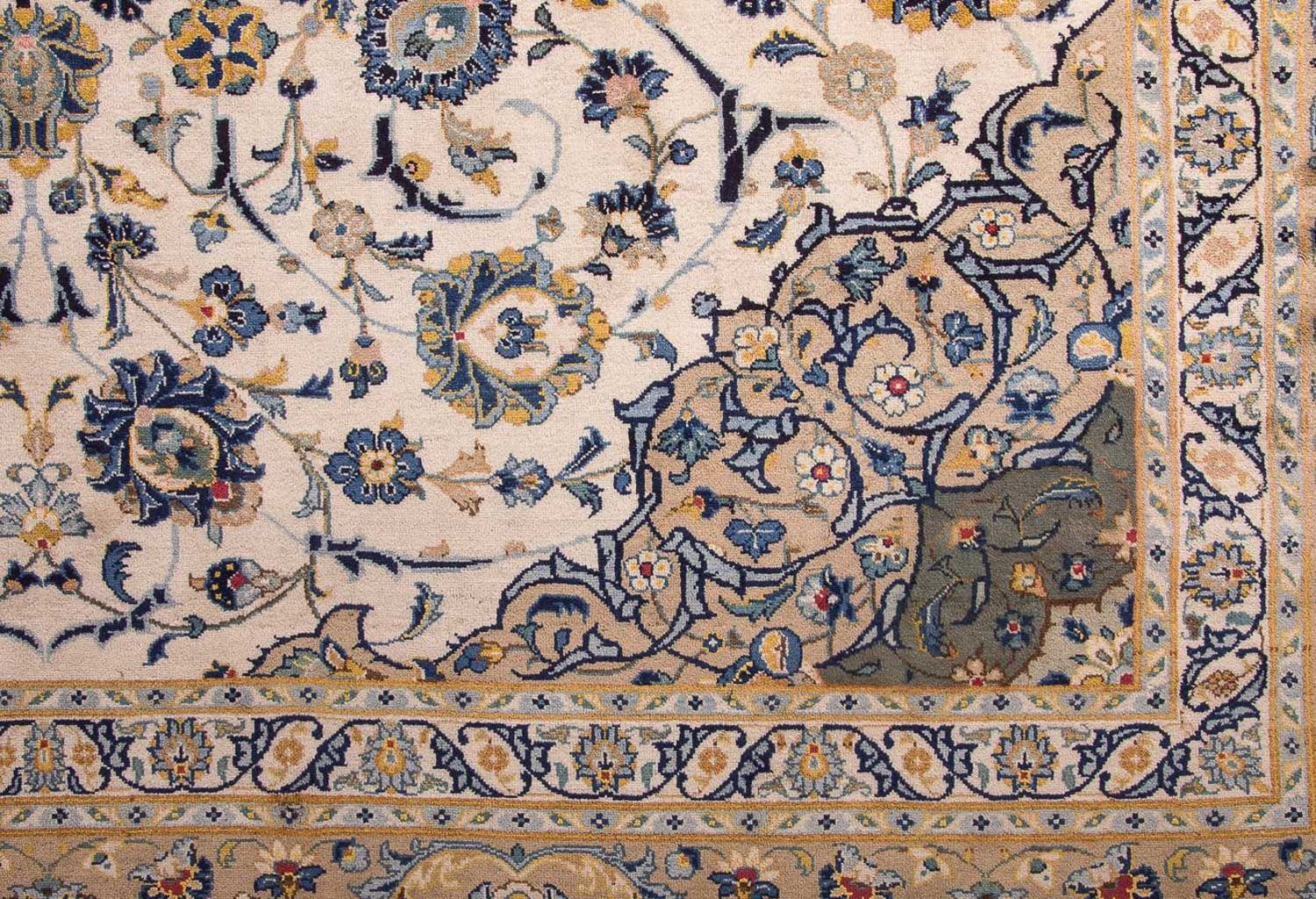 Alfombra persa - Keshan - 415 x 295 cm - beige