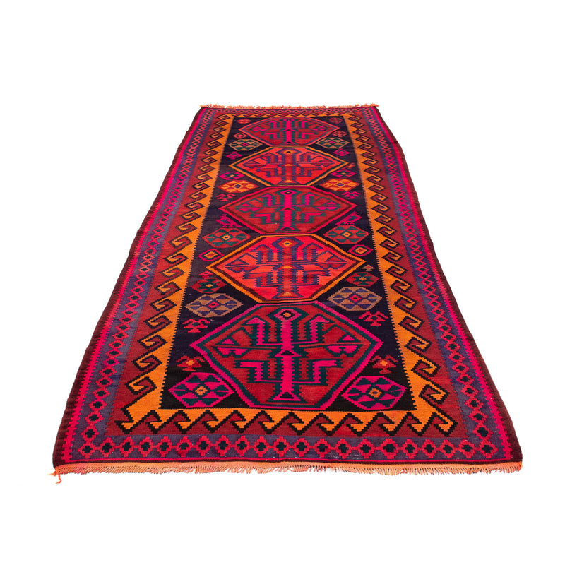 Alfombra de pasillo Alfombra Kelim - Antigua - 345 x 150 cm - multicolor