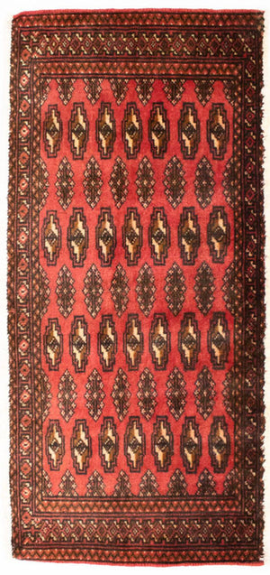 Alfombra de pasillo Alfombra Turkaman - 100 x 50 cm - rojo