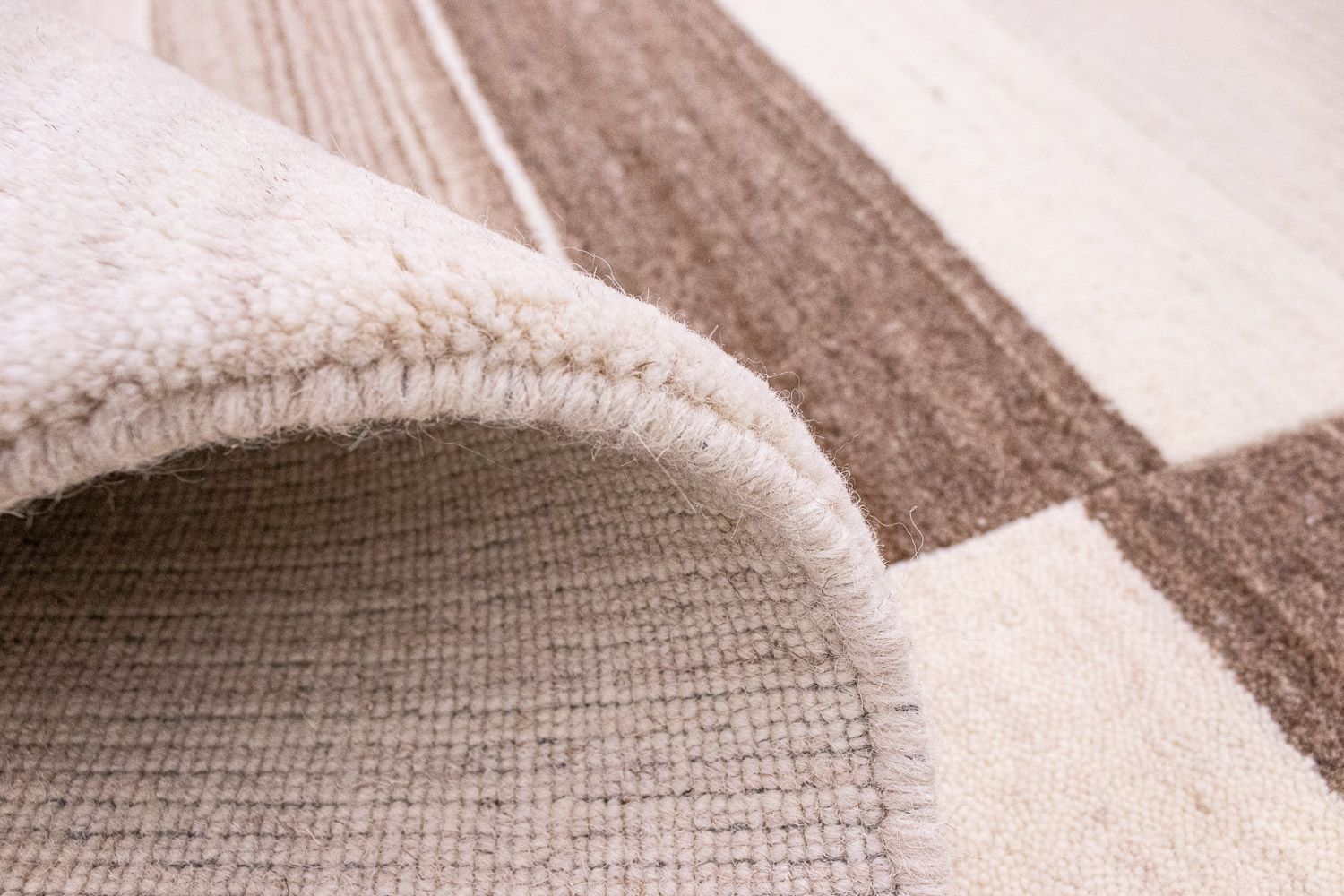Alfombra de lana - 197 x 144 cm - natural