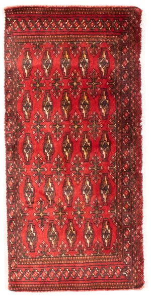 Alfombra de pasillo Alfombra Turkaman - 100 x 50 cm - rojo