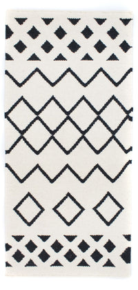 Alfombra Kelim - Tendencia - 132 x 63 cm - beige