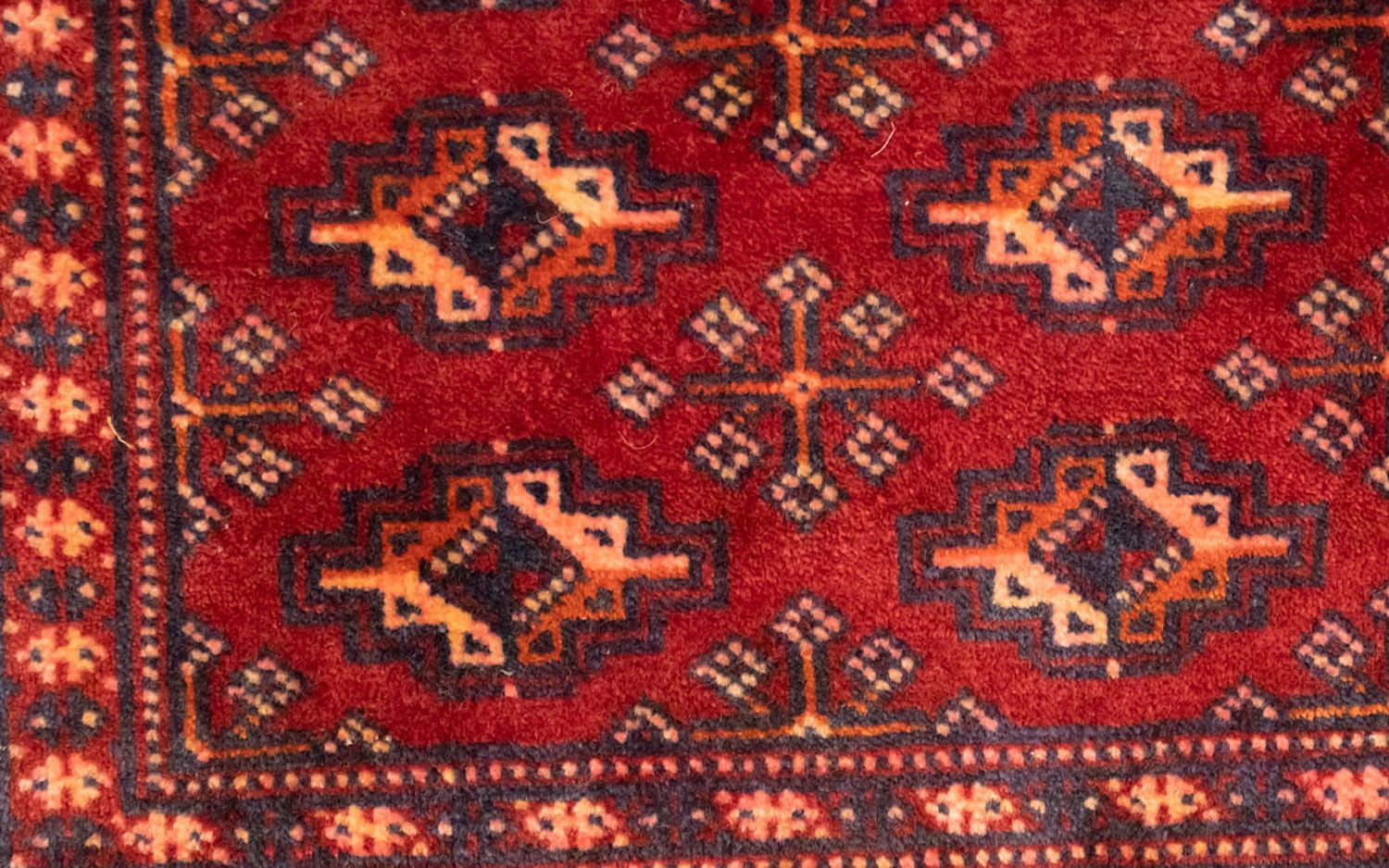 Alfombra de pasillo Alfombra Turkaman - 100 x 50 cm - rojo