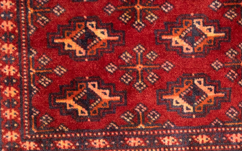 Alfombra de pasillo Alfombra Turkaman - 100 x 50 cm - rojo