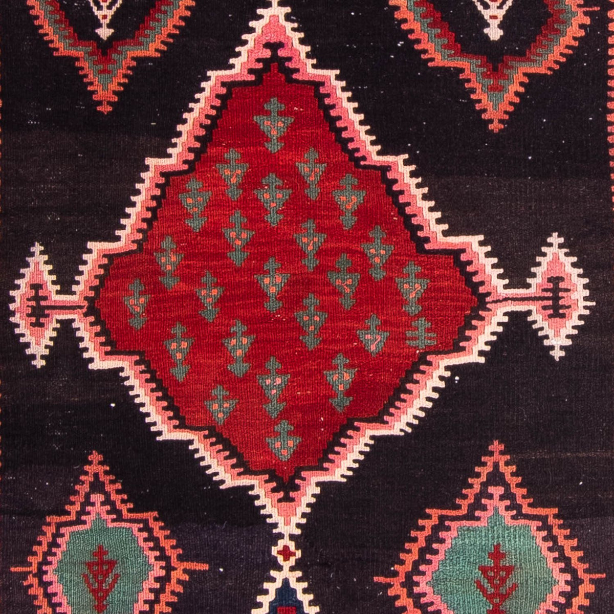 Alfombra de pasillo Alfombra Kelim - Antigua - 370 x 100 cm - multicolor