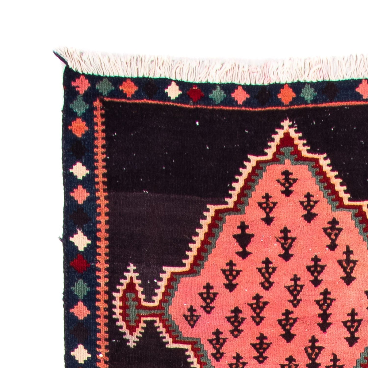 Alfombra de pasillo Alfombra Kelim - Antigua - 370 x 100 cm - multicolor