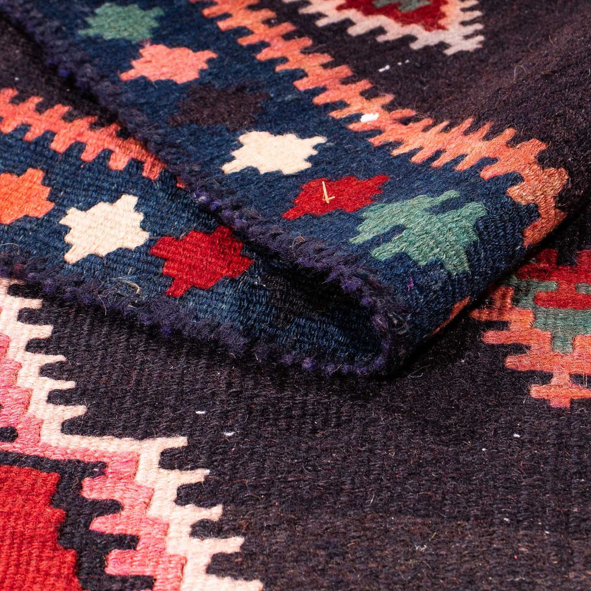 Alfombra de pasillo Alfombra Kelim - Antigua - 370 x 100 cm - multicolor