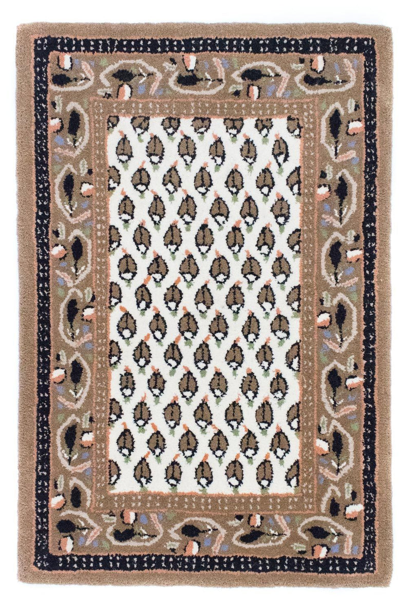 Alfombra de lana - 90 x 60 cm - beige