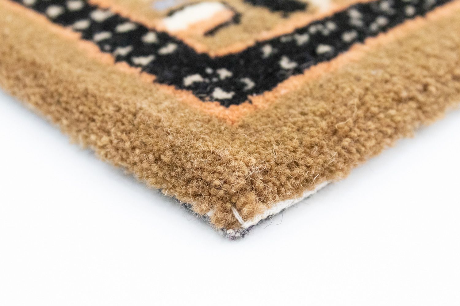 Alfombra de lana - 90 x 60 cm - beige