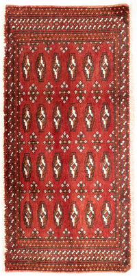 Alfombra de pasillo Alfombra Turkaman - 100 x 50 cm - rojo