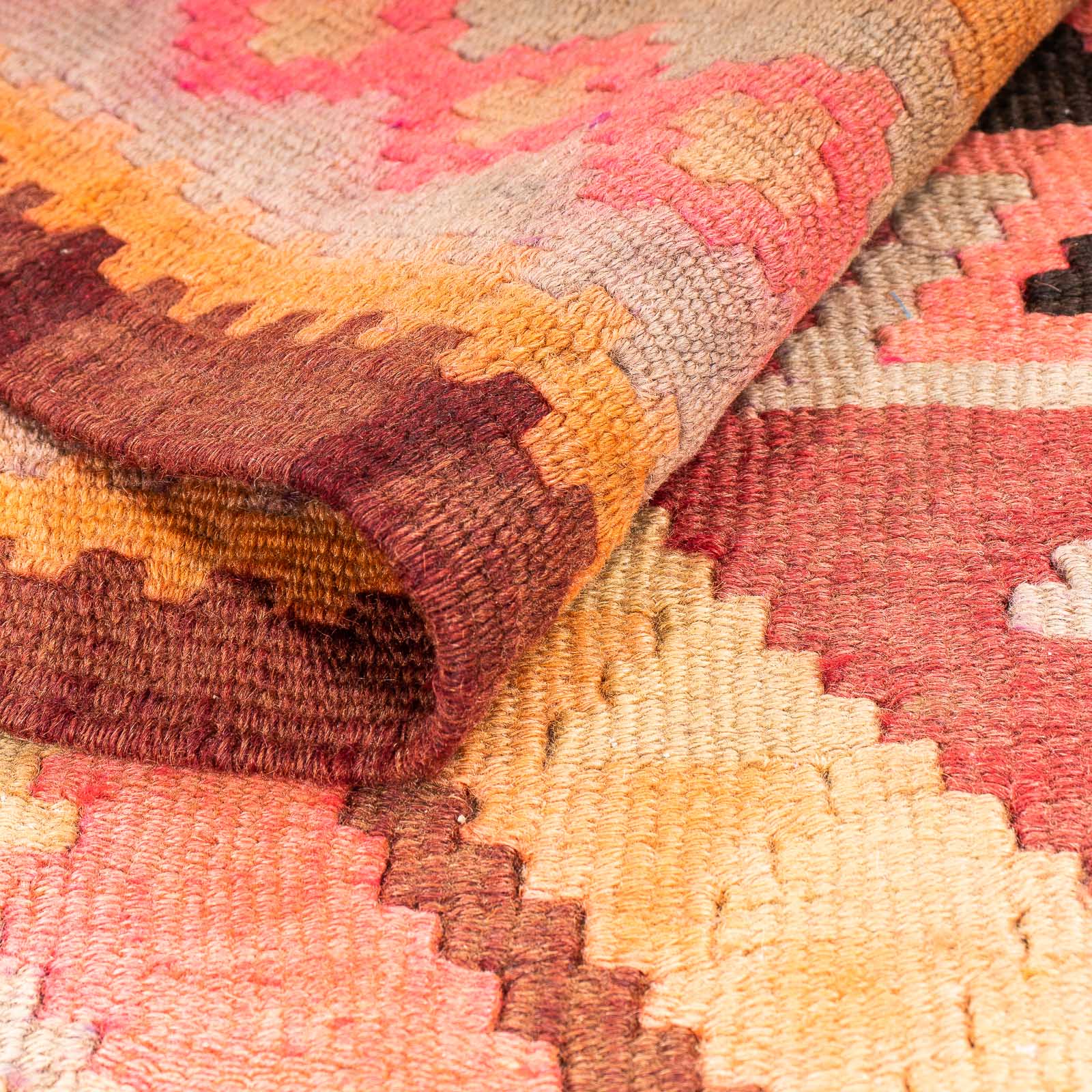 Alfombra de pasillo Alfombra Kelim - Antigua - 320 x 140 cm - multicolor