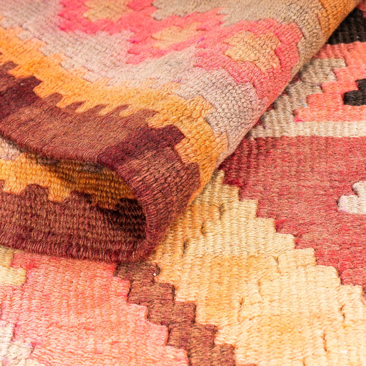 Alfombra de pasillo Alfombra Kelim - Antigua - 320 x 140 cm - multicolor