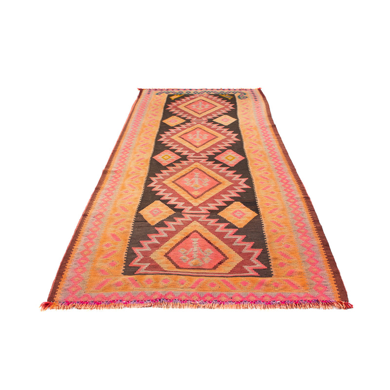 Alfombra de pasillo Alfombra Kelim - Antigua - 320 x 140 cm - multicolor