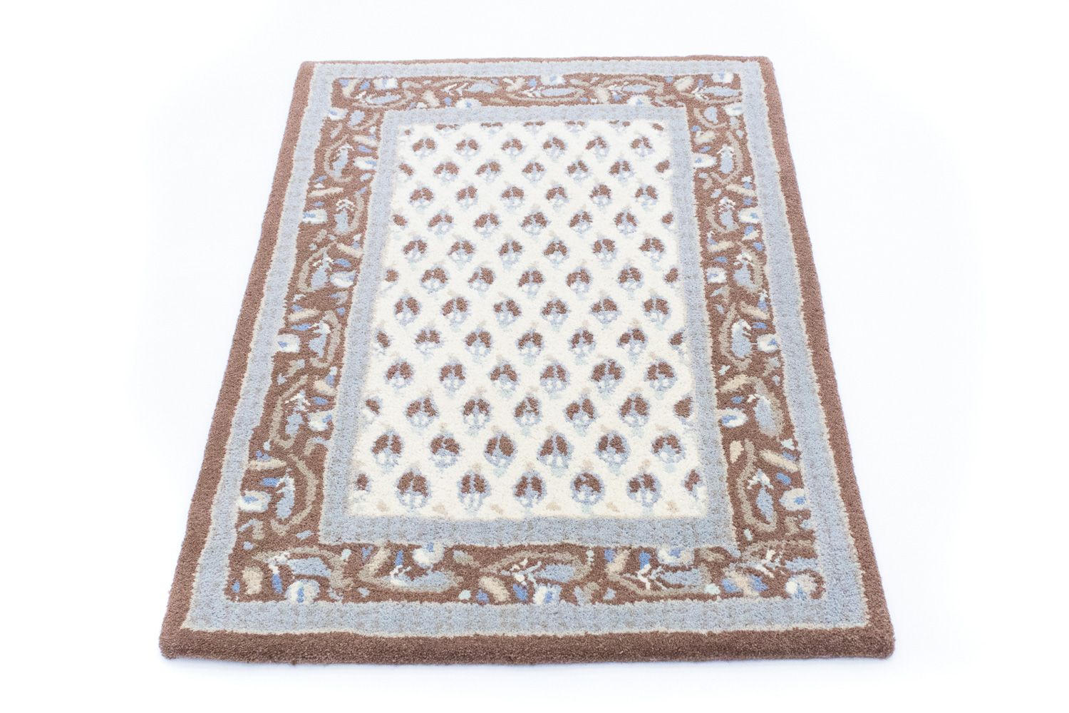 Alfombra de lana - 88 x 59 cm - beige