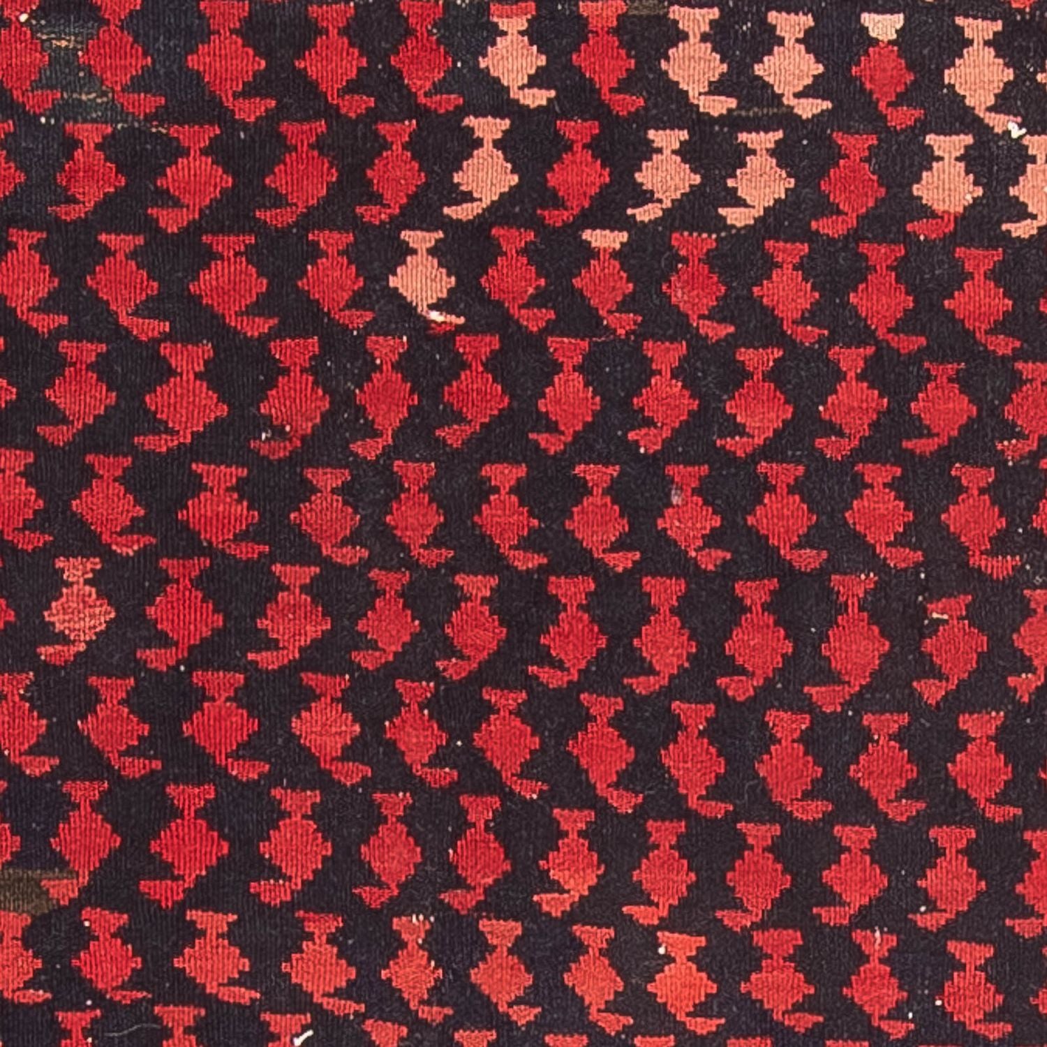 Alfombra de pasillo Alfombra Kelim - Antigua - 450 x 120 cm - azul oscuro