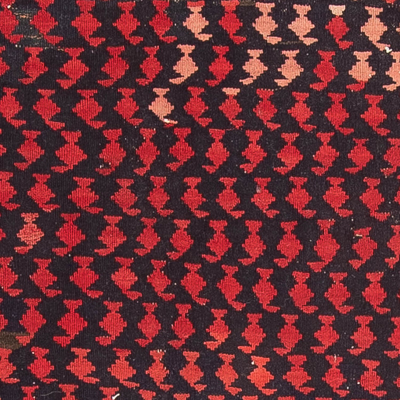 Alfombra de pasillo Alfombra Kelim - Antigua - 450 x 120 cm - azul oscuro