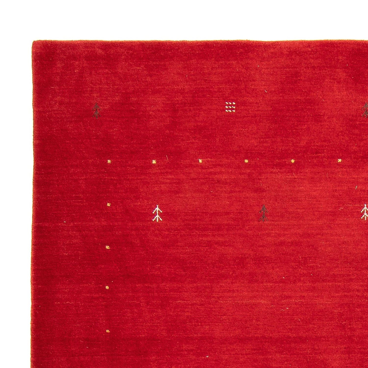 Alfombra Gabbeh - Loribaft Softy - 241 x 178 cm - rojo oscuro