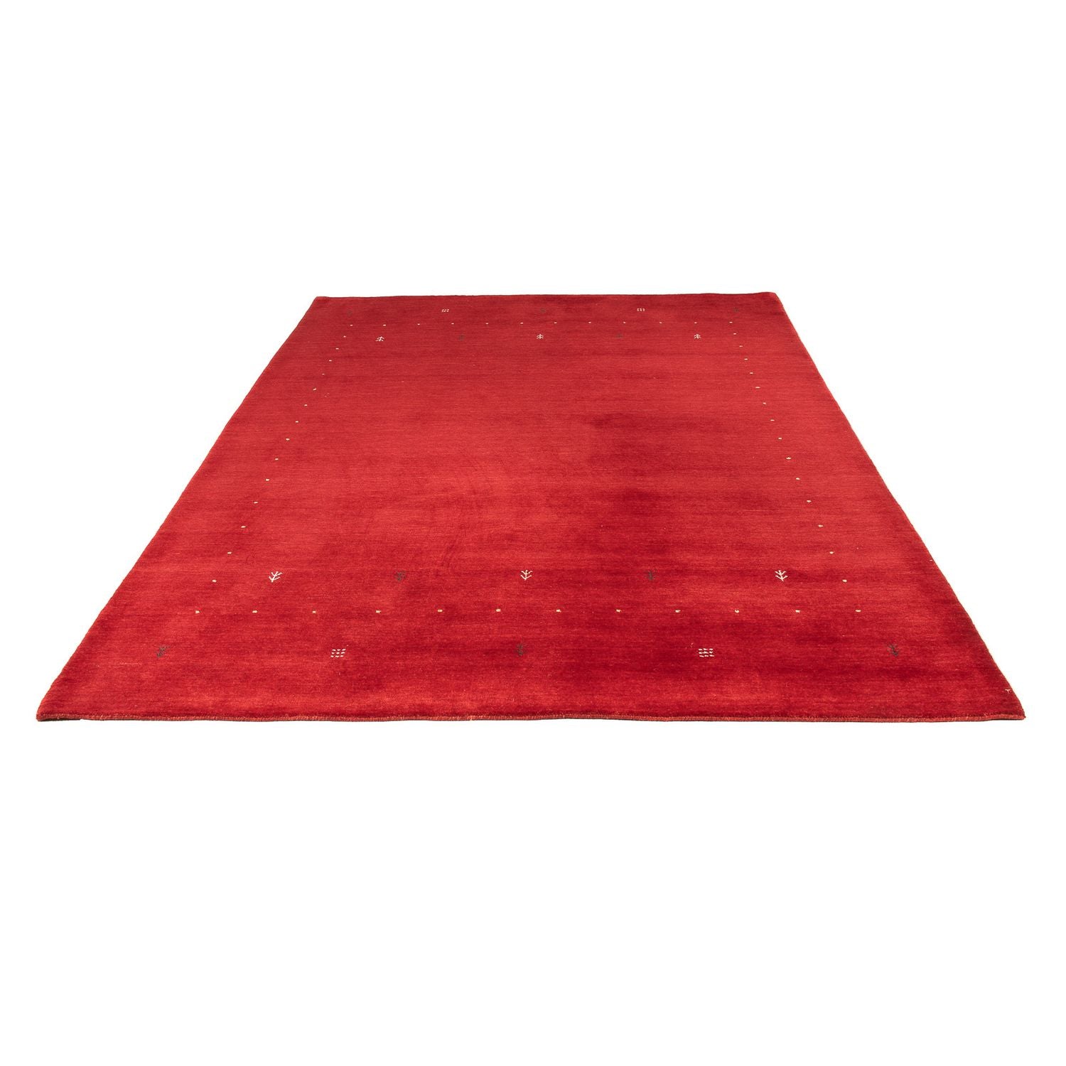 Alfombra Gabbeh - Loribaft Softy - 241 x 178 cm - rojo oscuro