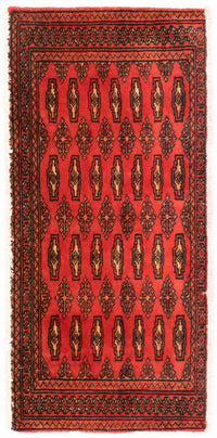 Alfombra de pasillo Alfombra Turkaman - 100 x 50 cm - rojo