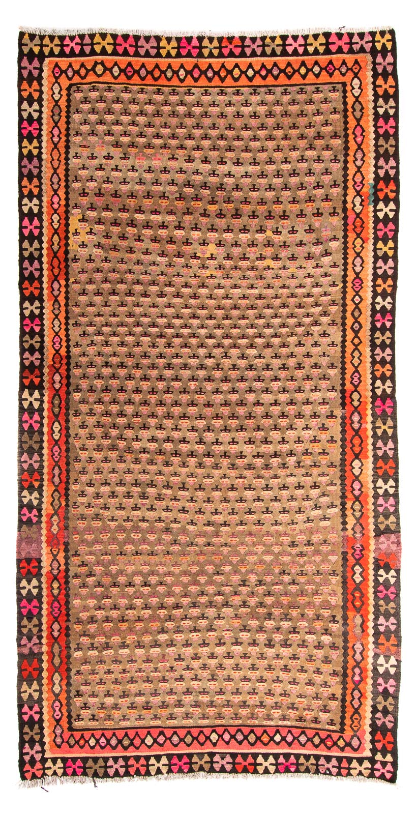 Alfombra de pasillo Alfombra Kelim - Antigua - 285 x 160 cm - multicolor