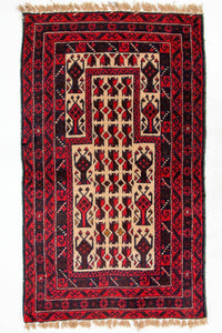 Alfombra Belutsch - 125 x 74 cm - rojo