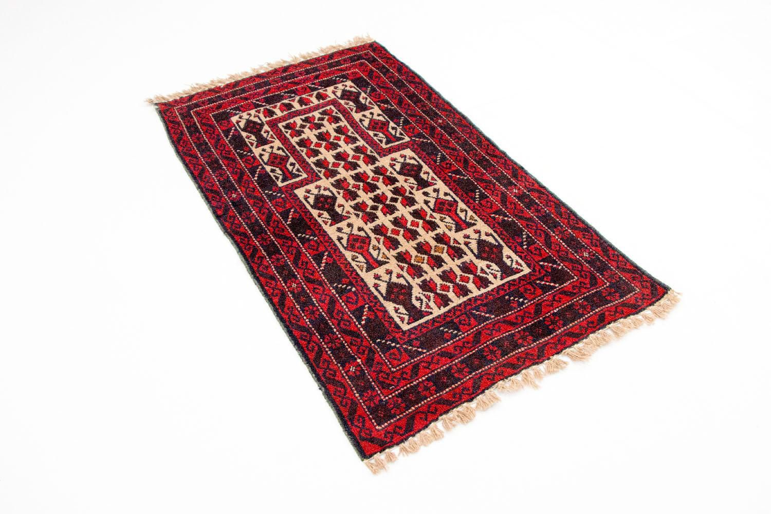 Alfombra Belutsch - 125 x 74 cm - rojo