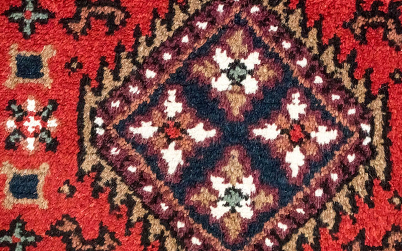 Alfombra oriental - 160 x 90 cm - rojo