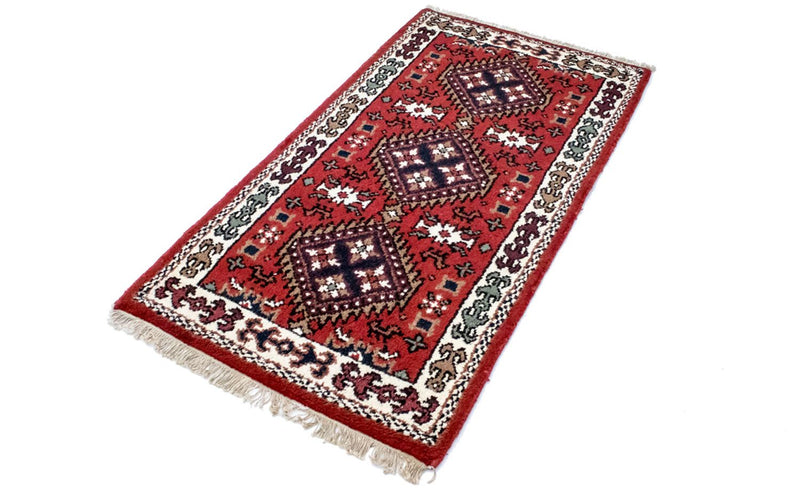 Alfombra oriental - 160 x 90 cm - rojo