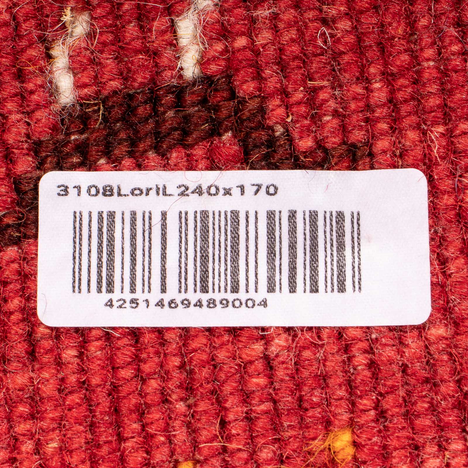 Alfombra Gabbeh - Loribaft Softy - 240 x 170 cm - rojo oscuro