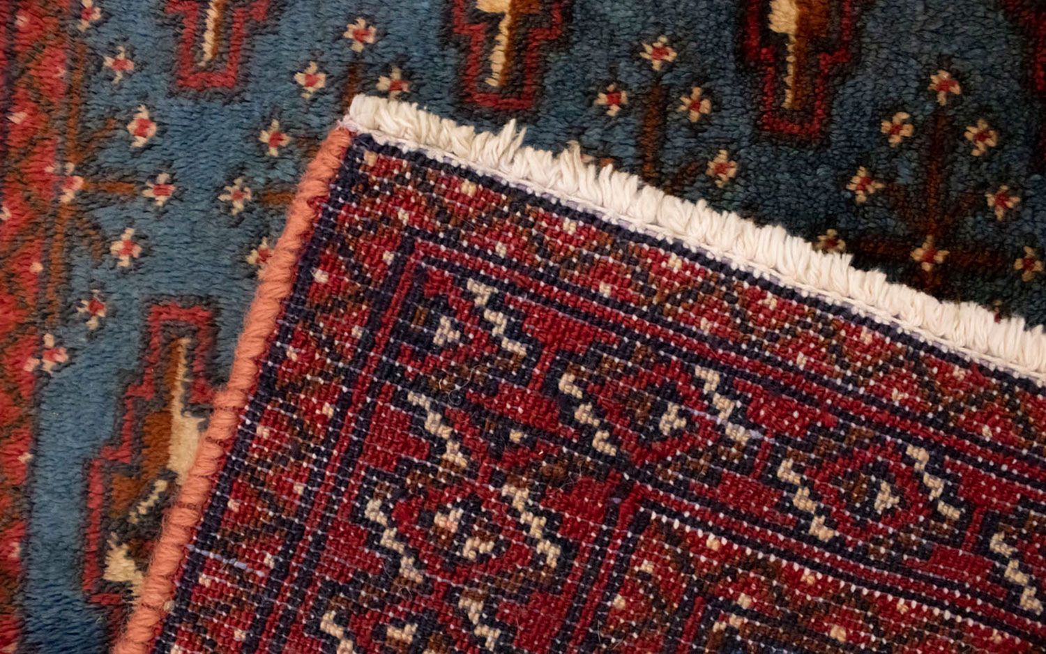 Alfombra Turkaman - 130 x 60 cm - azul