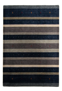 Alfombra Gabbeh - Loribaft Softy - 240 x 172 cm - azul oscuro