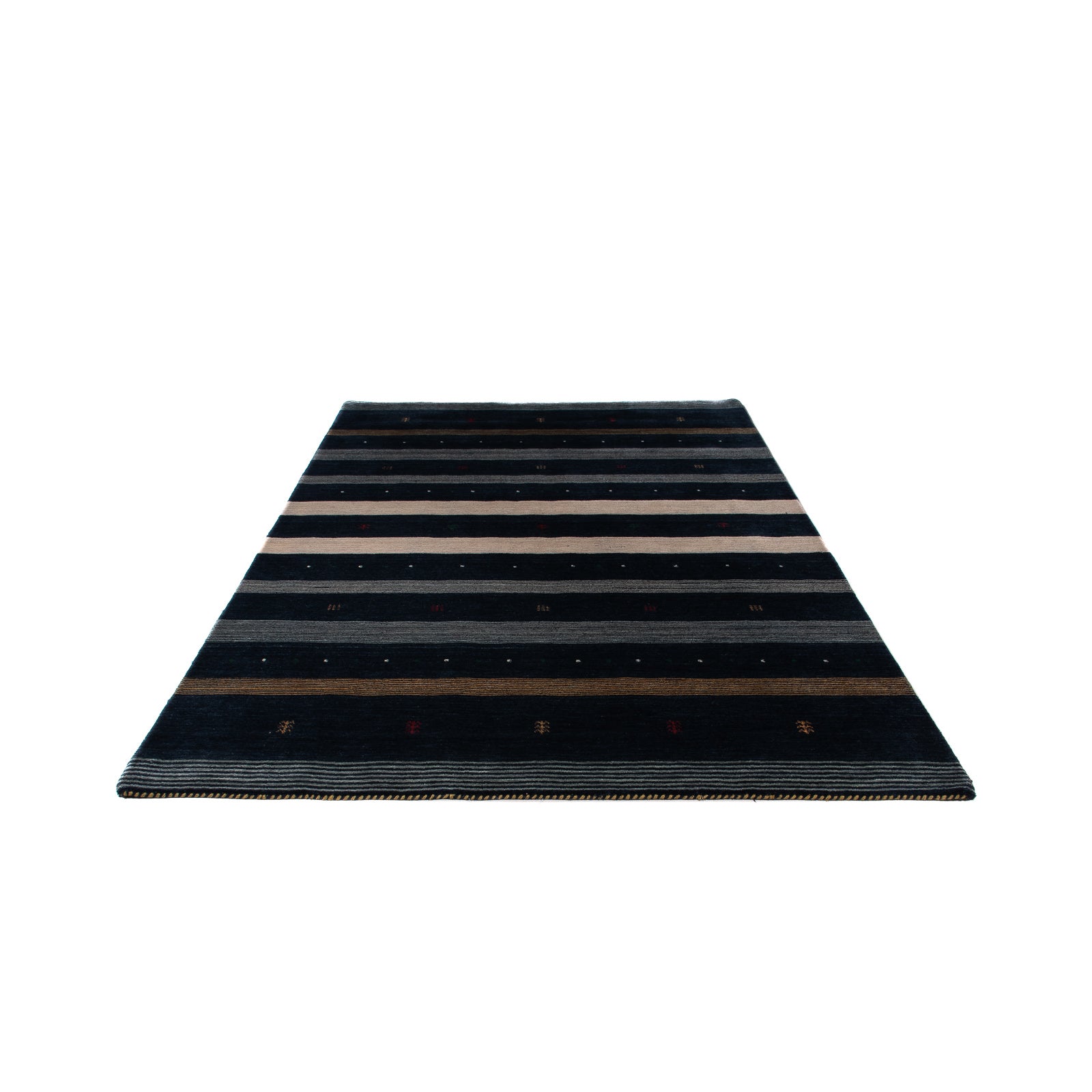 Alfombra Gabbeh - Loribaft Softy - 240 x 172 cm - azul oscuro