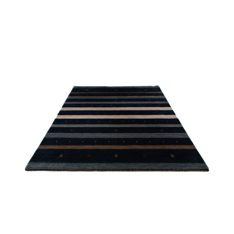 Alfombra Gabbeh - Loribaft Softy - 240 x 172 cm - azul oscuro
